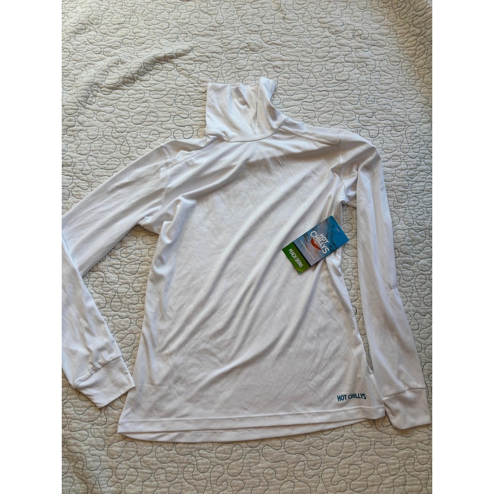 Hot Chillys Womens Peachskins Turtleneck Base‎ Layer White Small